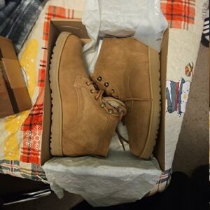 UGG Chestnut Suede Ankle Boots SIZE 9.5 NWT